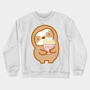 Cute Popcorn Sloth Crewneck Sweatshirt